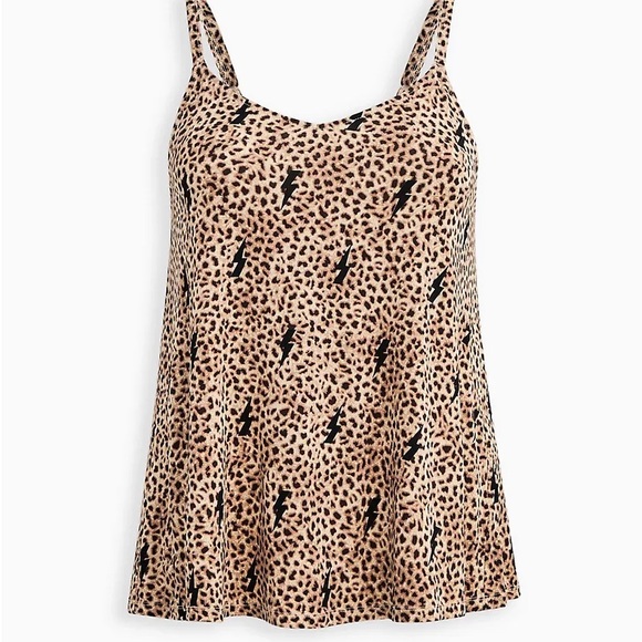 NWT Torrid Leopard Bolts Swing Cami - Picture 3 of 7